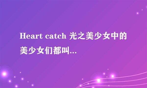 Heart catch 光之美少女中的美少女们都叫什么名字？