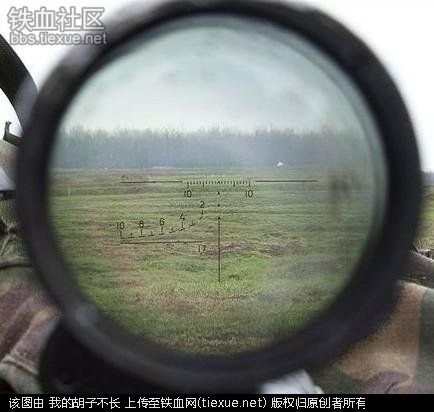狙击步枪上的瞄准镜是多大的