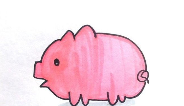 用数字画小猪怎么画