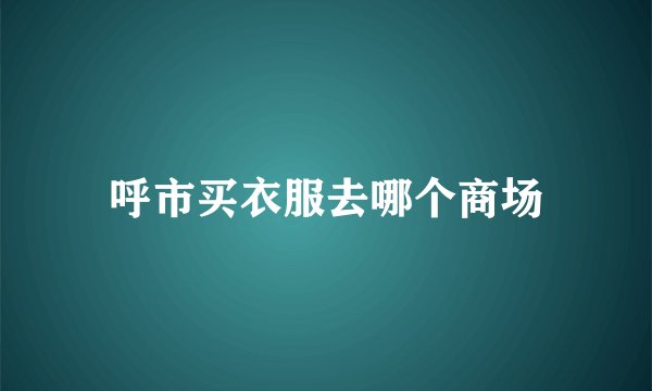 呼市买衣服去哪个商场