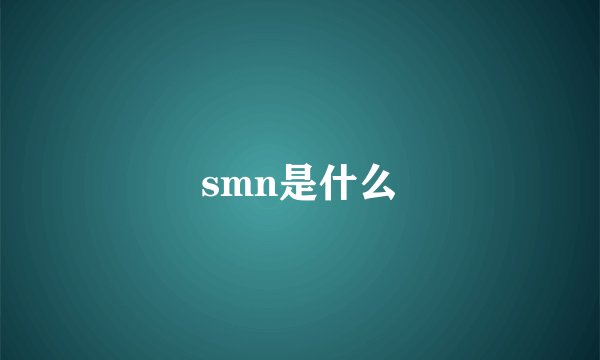 smn是什么