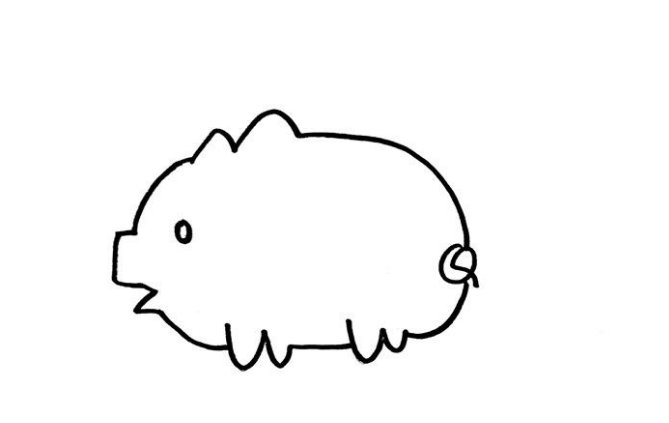 用数字画小猪怎么画