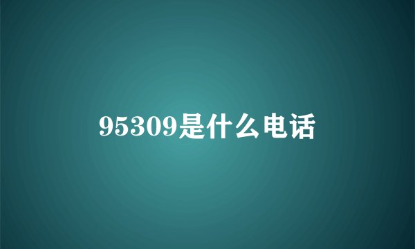 95309是什么电话