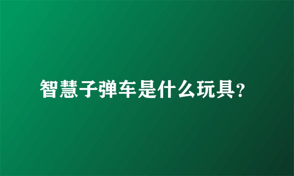 智慧子弹车是什么玩具？