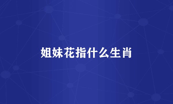 姐妹花指什么生肖