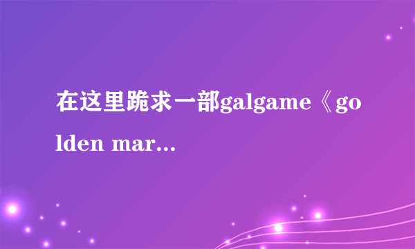 在这里跪求一部galgame《golden marriage》的FD续作