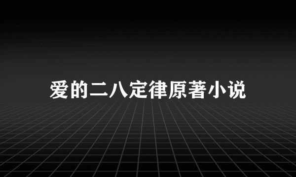 爱的二八定律原著小说