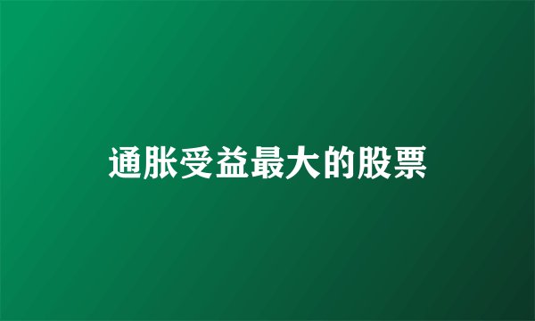 通胀受益最大的股票