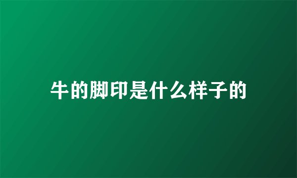 牛的脚印是什么样子的