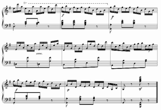 不能说的秘密 斗琴音乐的乐谱