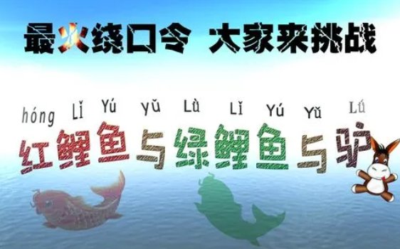 红鲤鱼与绿鲤鱼绕口令