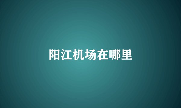 阳江机场在哪里