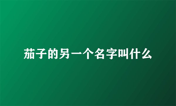 茄子的另一个名字叫什么