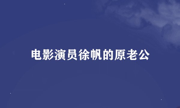 电影演员徐帆的原老公