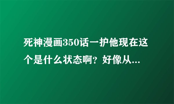 死神漫画350话一护他现在这个是什么状态啊？好像从来没有见过》应该会很牛吧？难道是白一护？？？