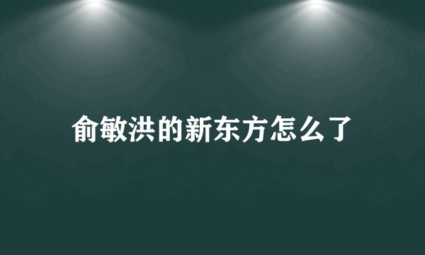 俞敏洪的新东方怎么了