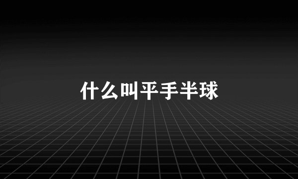 什么叫平手半球