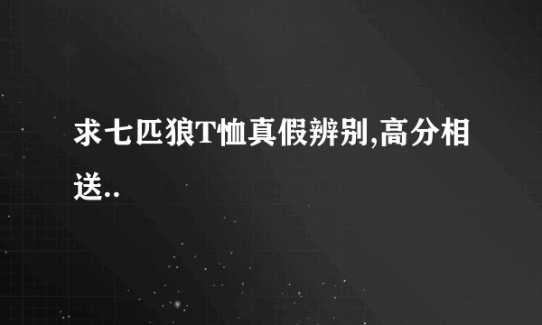 求七匹狼T恤真假辨别,高分相送..