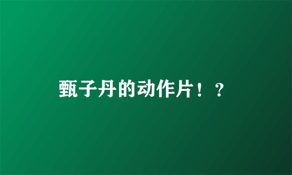 甄子丹的动作片！？
