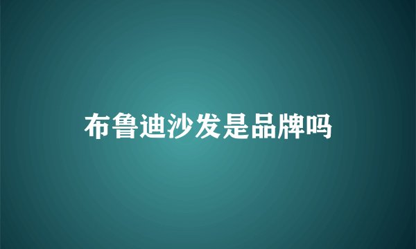 布鲁迪沙发是品牌吗