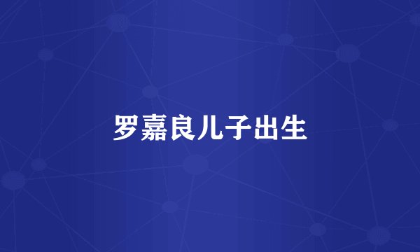 罗嘉良儿子出生