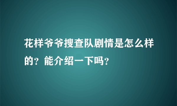 花样爷爷搜查队剧情是怎么样的？能介绍一下吗？