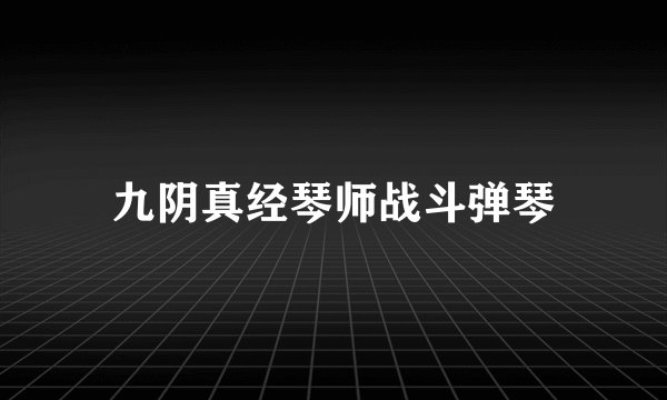 九阴真经琴师战斗弹琴