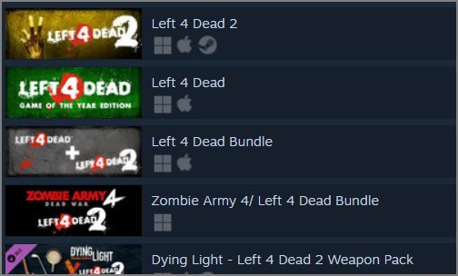 求生之路steam上叫什么