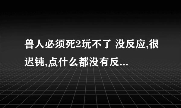 兽人必须死2玩不了 没反应,很迟钝,点什么都没有反应,这是怎么回事???