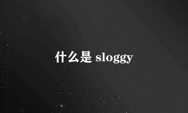 什么是 sloggy