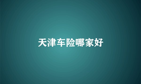 天津车险哪家好