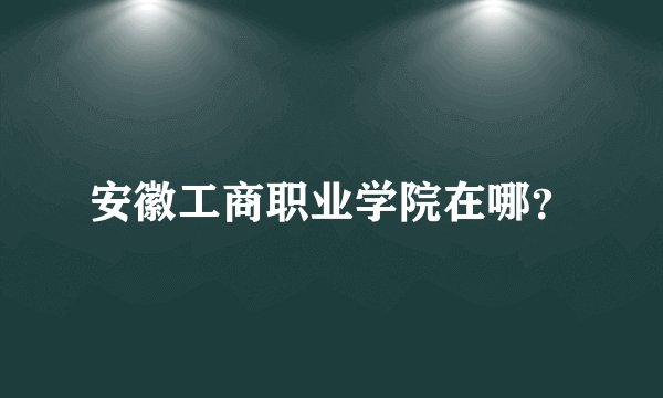 安徽工商职业学院在哪？