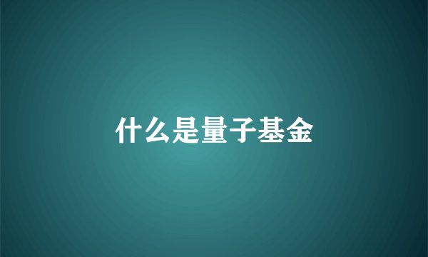 什么是量子基金