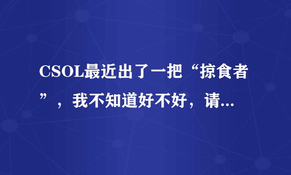 CSOL最近出了一把“掠食者”,我不知道好不好,请各位CSOL玩家帮我鉴定一下