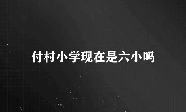 付村小学现在是六小吗