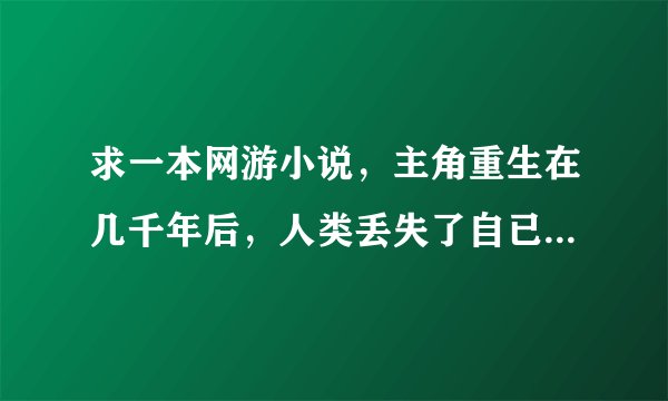 求一本网游小说，主角重生在几千年后，人类丢失了自已的文明，在一个游戏中复原文明进程的