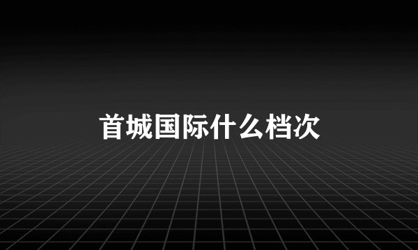 首城国际什么档次