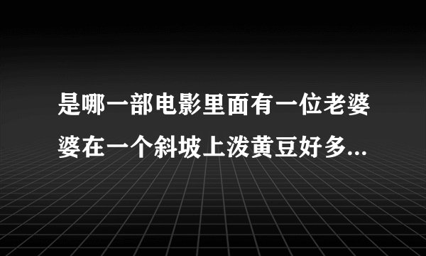 是哪一部电影里面有一位老婆婆在一个斜坡上泼黄豆好多日本人都摔跤了然后一个