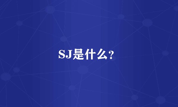SJ是什么？