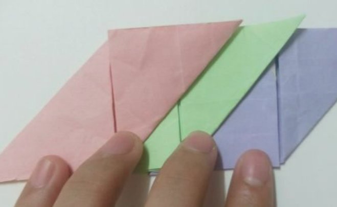 立体三角形折纸教程