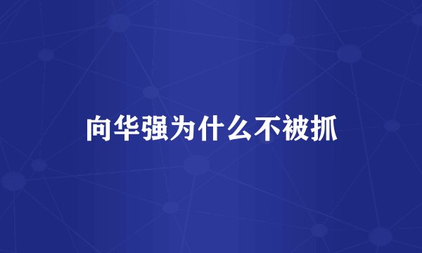 向华强为什么不被抓