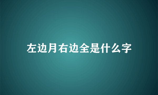 左边月右边全是什么字