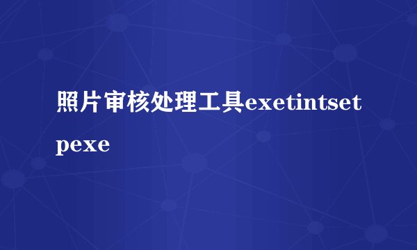 照片审核处理工具exetintsetpexe