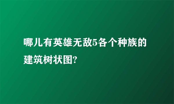 哪儿有英雄无敌5各个种族的建筑树状图?
