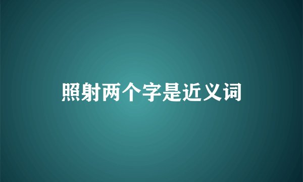 照射两个字是近义词