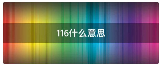116什么意思