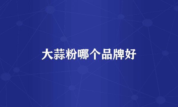 大蒜粉哪个品牌好