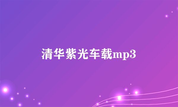 清华紫光车载mp3