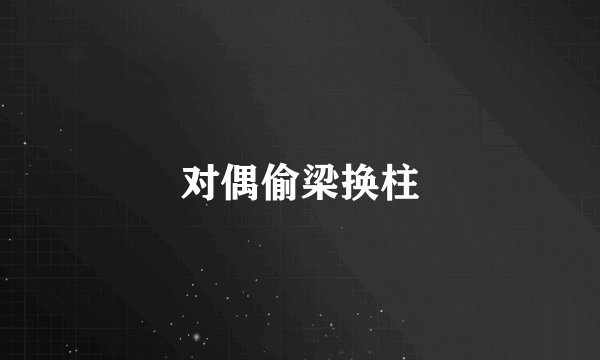 对偶偷梁换柱