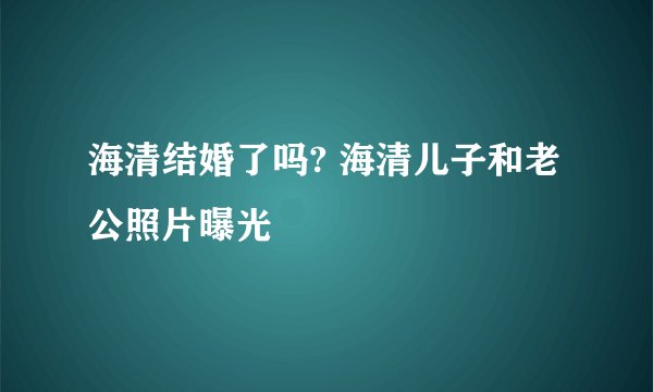 海清结婚了吗? 海清儿子和老公照片曝光